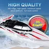 Image de WL912-A 35KM / H 2.4G haute vitesse RC bateau télécommande jouets télécommandés Bateau de course RC avec flip de direction automatique