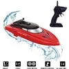 Image de Bateau RC 10KM / H,télécommandés 2 canaux pour enfants adulte-rouge