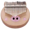 Image de Muslady 17 touches Kalimba pouce Piano Merbau bois avec sac de transport note musicale autocollants Tuning marteau chiffon de nettoyage cadeau musical pour les enfants étudiants