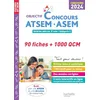 Image de ATSEM, ASEM : 90 fiches + 1.000 QCM : externe, interne, 3e voie, catégorie C, concours 2024 en occasion ou reconditionné