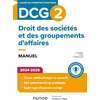 Image de DCG 2, droit des sociétés et des groupements d'affaires : manuel : 2024-2025 en occasion ou reconditionné