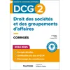 Image de DCG 2, droit des sociétés et des groupements d'affaires : corrigés : 2024-2025 en occasion ou reconditionné