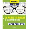 Image de Maths sup MPSI, PCSI, PTSI : 20 fiches techniques et exercices de base en occasion ou reconditionné