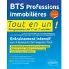 Image de BTS PI, professions immobilières : tout en un, programmes de 1re et 2e années : entraînement intensif aux 4 épreuves de l'examen final en occasion ou reconditionné