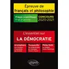 Image de L'essentiel sur la démocratie : Aristophane, Les cavaliers, L'assemblée des femmes ; Tocqueville, De la démocratie en Amérique, tome 2, livre 4 ; Philip Roth, Le complot contre l'Amérique : épreuve de français et philosophie, prépas scientifiques 1re et.. en occasion ou reconditionné