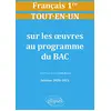 Image de Français 1re : tout-en-un sur les oeuvres au programme du bac : session 2020-2021 en occasion ou reconditionné