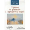 Image de L'épreuve de grammaire à l'agrégation d'anglais en occasion ou reconditionné