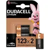 Image de Duracell piles rechargeables CR123 - lot de 2