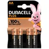 Image de Pack de 4 piles alcalines Duracell Plus AA 1,5V LR06 Noir