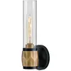 Image de Applique SDB Ellison noire laiton verre E27 Hinkley