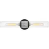 Image de Applique salle de bain double noire verre E27 Ellison