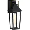 Image de Applique ext. lanterne noire laiton E27 IP44 Buckley