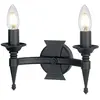 Image de Applique murale d'intérieur à 2 ampoules, noir, E14