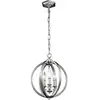 Image de Suspension Corinne nickel poli Ø28,6 cm 3xE14 Feiss