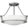 Image de Plafonnier nickel antique Hathaway 3xE27 Ø41 Hinkley