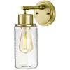 Image de Applique salle de bain laiton brossé verre bulle E27