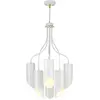 Image de Suspension Elstead Quinto blanche laiton ancien 6xE27
