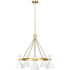Image de Lustre Joan blanc mat laiton oxydé métal 5xE27 Feiss