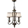 Image de Lustre à bras multiples à 3 ampoules au fini bronze antique, E14