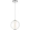 Image de Suspension LED 9W chrome verre clair Atomo Quintiesse