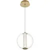 Image de Suspension LED Atomo Quintiesse laiton verre 9W globe