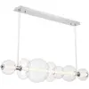 Image de Suspension LED Atomo 142 cm chrome verre 46W variable