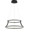 Image de Suspension LED noire anneaux Ø51 54W Cadoux Quintiesse
