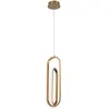 Image de Suspension dorée ovale cuisine LED 28W Demark Quintiesse