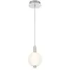 Image de Suspension Palmas Quintiesse LED 12W globe blanc nickel