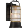 Image de Applique ext. RIVAMAR bronze-or verre côtelé E27 IP44