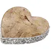 Image de Décoration de Noël en bois Coeur Natural - Argent