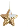 Image de Décoration pour sapin de Noël en sequin Etoile - Doré