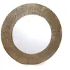 Image de Miroir rond mural design Alphi - Diam. 88 cm - Doré