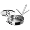 Image de Sauteuse Joseph Joseph Space Steel 28 cm inox, manche pliable, couvercle, induction