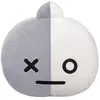 Image de Line Friends BT21 Peluche Modèle Visage de VAN 32cm Ultra-Doux en Polyester Blanc / Gris