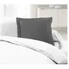 Image de LOVELY HOME Lot de 2 Taies dOreillers 100% coton 63x63 cm - Gris fonce