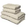 Image de LOVELY HOME Lot de 4 serviettes Beige - 2 draps de bain 70x140 + 2 mains 50x100