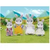 Image de Sylvanian families set figurines famille lapin gris