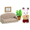 Image de Sylvanian Families Papa Lapin Chocolat et son salon - 5013