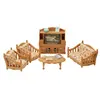 Image de Sylvanian families pièce à vivre maison de poupée - bois clair