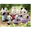 Image de Sylvanian families Famille Panda figurines