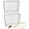 Image de MonsterShop Lot de 2 Paniers de Gabions 100x95x30 cm