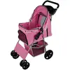 Image de Poussette Rose Pliable pour Chien Chat Animaux de Compagnie - Max 15KG