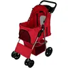 Image de Poussette Rouge Pliable pour Chien Chat Animaux de Compagnie - Max 15KG