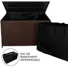 Image de Coffre de Rangement 582 L Rotin Marron Doublure Imperméable Extérieure Jardin