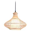 Image de Lampe de plafond en bambou - Lampe suspendue stile Boho Bali - Amara Bois naturel