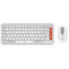 Image de Logitech Pack clavier souris sans fil - Blanc