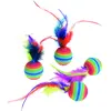 Image de FLAMINGO-Jouet Chat - Flamingo lot de 4 Balles Rainbow Multicolore - Ø 3 cm