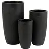 Image de Lot de 3 Vases Ronds Design Argile 72cm Noir
