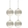 Image de Lot de 4 Boules de Noël Glace 10cm Transparent